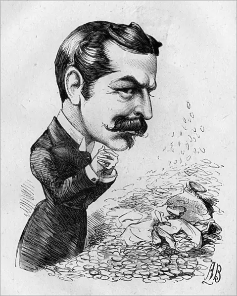Caricature of William Burdett-Coutts, politician