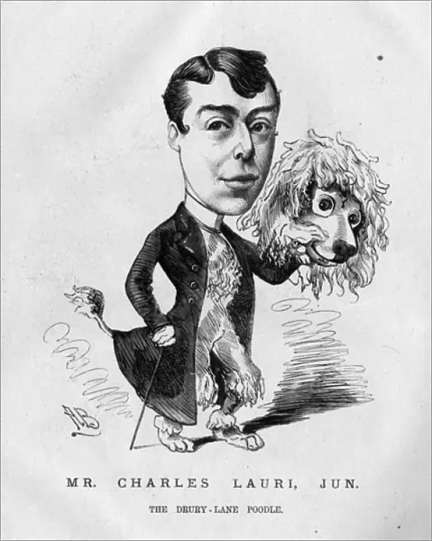 Caricature of Charles Lauri, pantomime performer