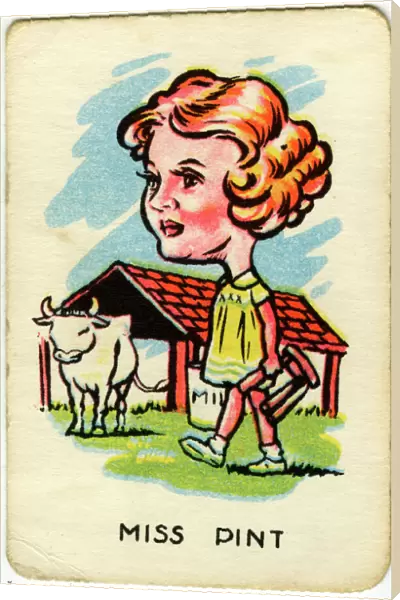 Happy Familes Playing Cards - Miss Pint