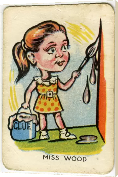 Happy Familes Playing Cards - Miss Wood