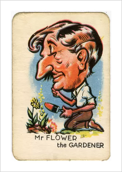 Happy Familes Playing Cards - Mr Flower the Gardener