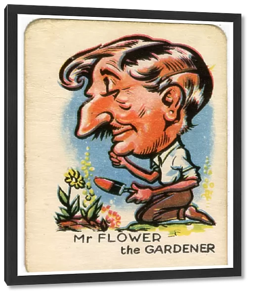 Happy Familes Playing Cards - Mr Flower the Gardener