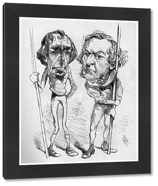 Caricatures of Disraeli and Gladstone