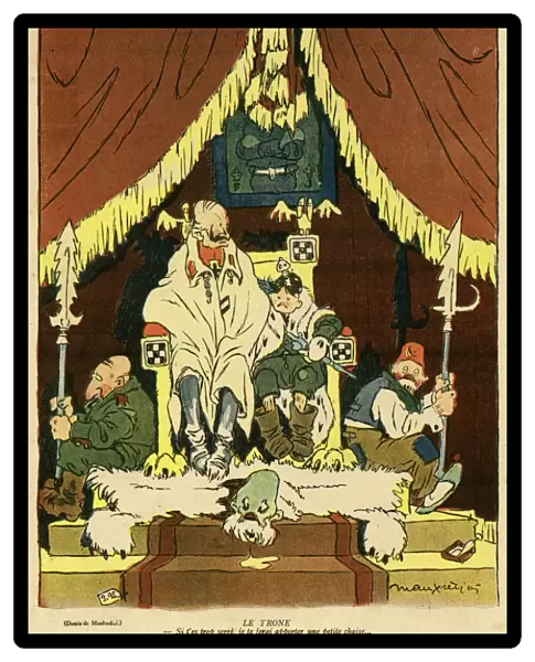 Cartoon, The Throne, WW1
