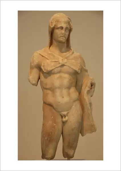 Greek Art Heracles statue. IV century B. C