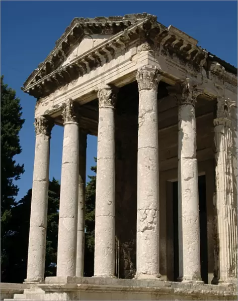 Temple of Augustus. Roman Empire. Pula. Croatia
