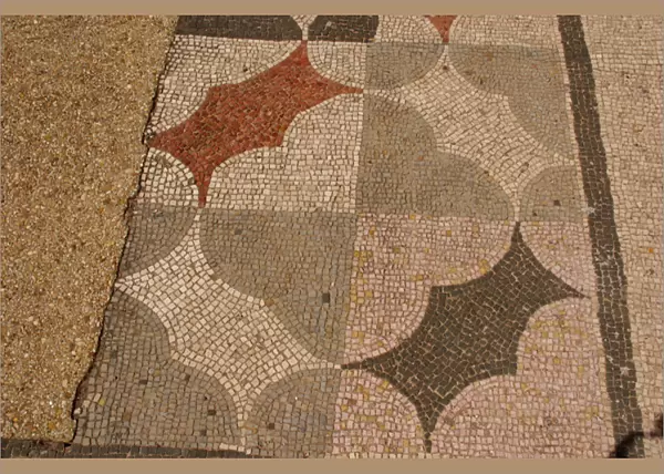 Roman mosaic. Geometric decoration. Ostia Antica. Italy