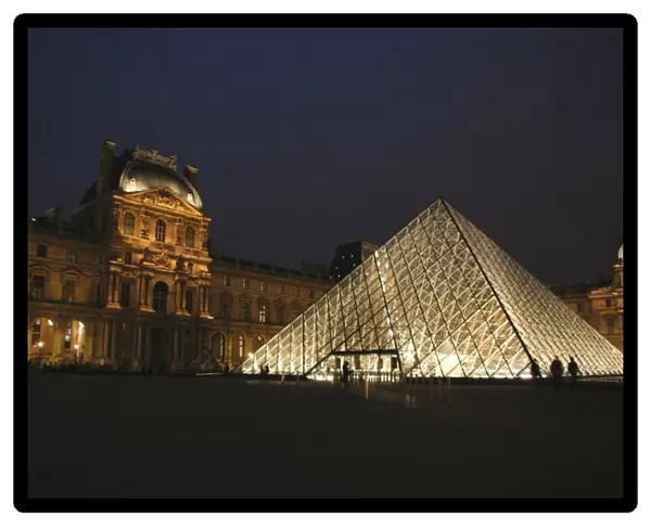 Louvre Museum at night. Paris. France