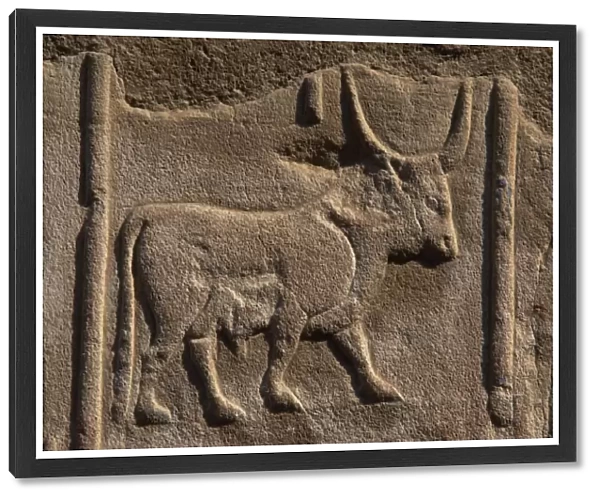 Egyptian hieroglyph shaped like a bull