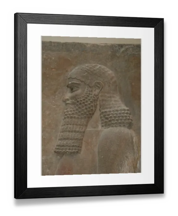 Framed Print : Assyrian Alabaster Print: Lamasu Relief from Sargon II's Palace Framed Print : Assyrian Alabaster Print: Lamasu Relief from Sargon II's Palace