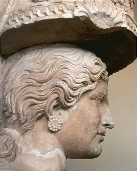 Demeter. Goddess of the harvest. Sculpture. Museum of Eleusis. Greece