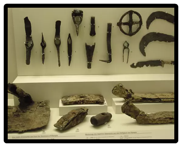 Greek Art. Greece. Iron tools. Olympia