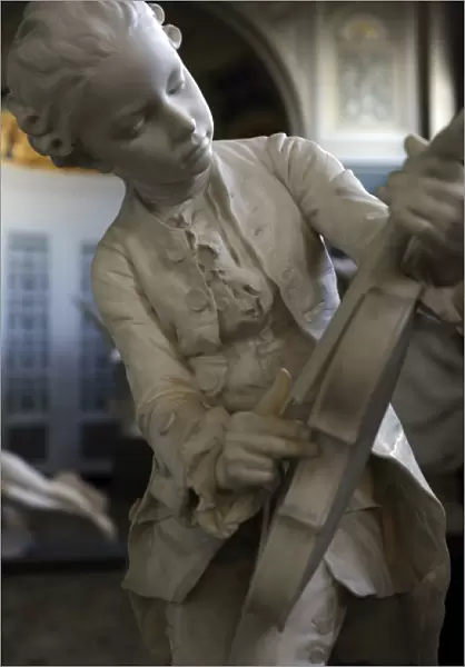 Statue of Wolfgang Amadeus Mozart (1756-1791) as a child pla