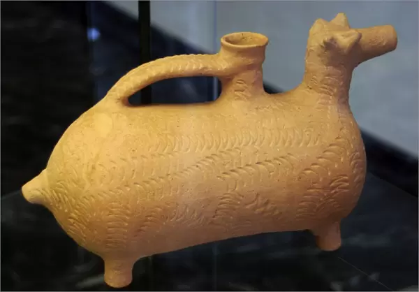 Medieval vase shape as a mammal. Ceramics