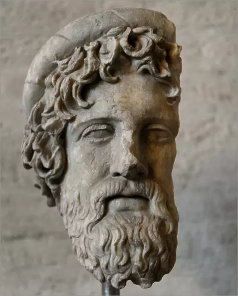 Head of Asclepius. Roman sculpture after original of about 4