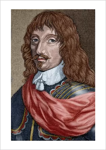 Charles IV, Duke of Lorraine (1604-1675). Engraving. Colored