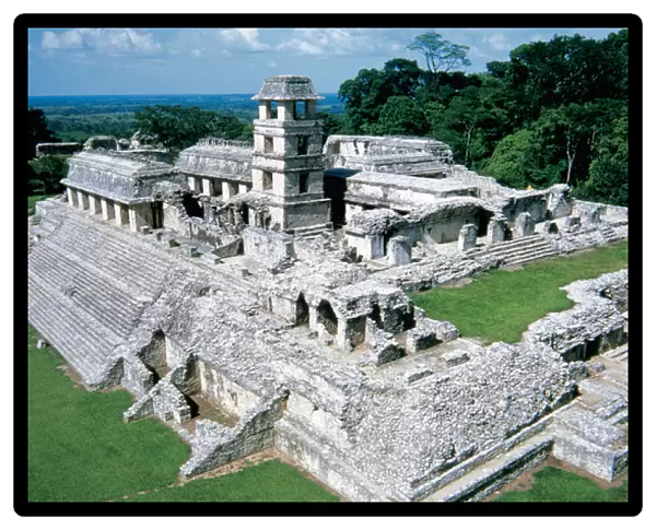 Palenque Archeological site. Palace. Mexico