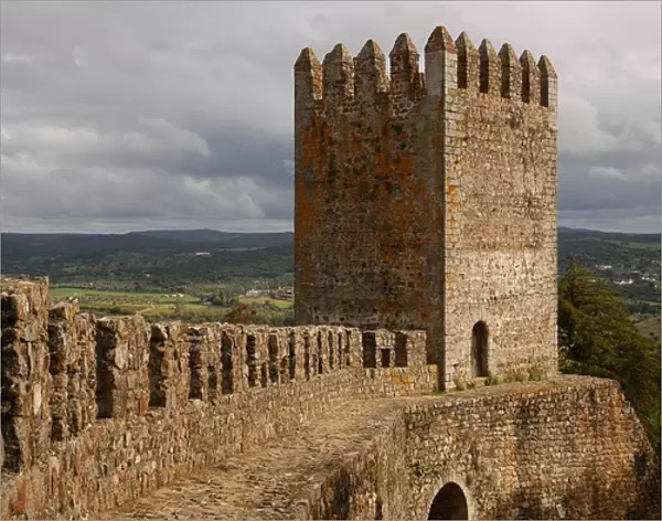 Portugal. Montemor-o-Novo. Walls of the Castle. Built in 13