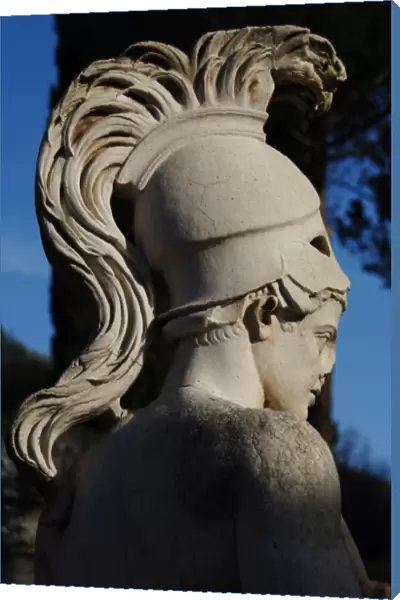 Hadrians Villa. Statue in the Canopus. God Mars. 2nd centur
