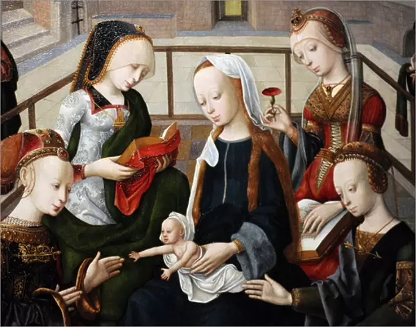 The Virgin and Child with Four Holy Virgins, c. 1495-1500, b