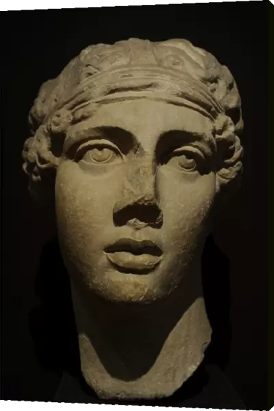 Head of the poetess Sappho. Marble