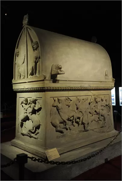 Lycian Sarcophagus. 5th century BC. Paros marble