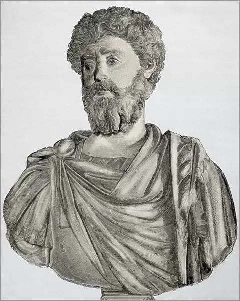 Marcus Aurelius (121-180 AD). Roman Emperor from 161-180. En