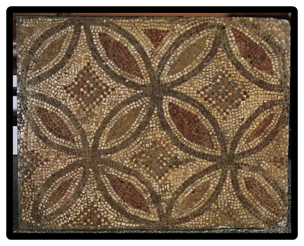 Roman mosaic. 4th-5th century. From roman villa of Pacs. Cat