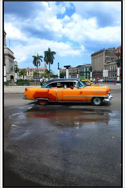 Old American car in central square, Havana, Cuba