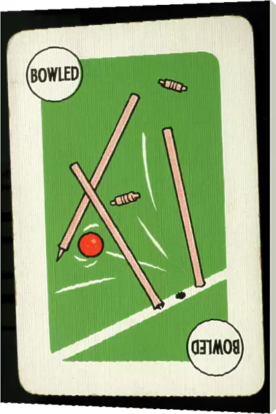 Cricket - Run-It-Out card game - Bowled