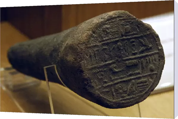 Egyptian art. Funerary Cone with stamped inscription on the