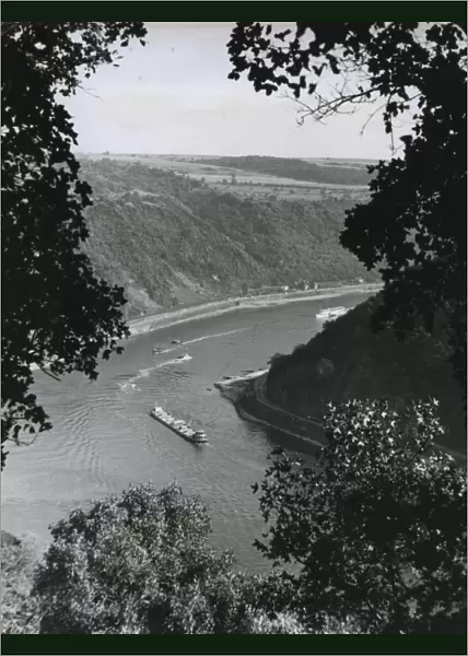 View of River Rhine from Lorelei Rock, Germany