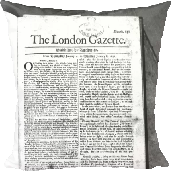 Front page, The London Gazette