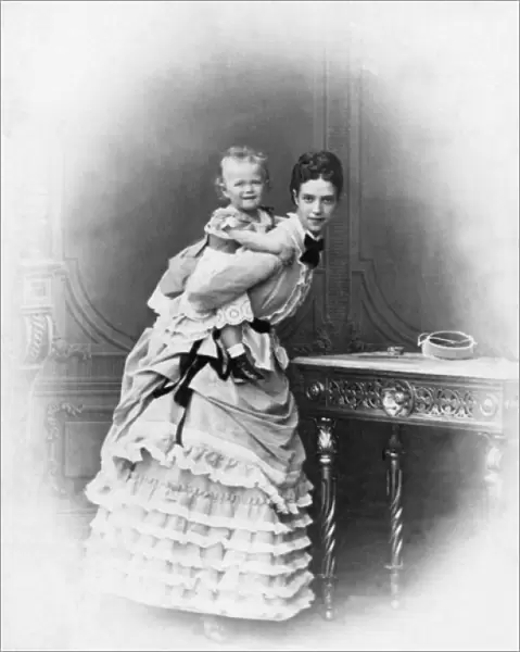 Empress Maria Feodorovna with her son Nicholas