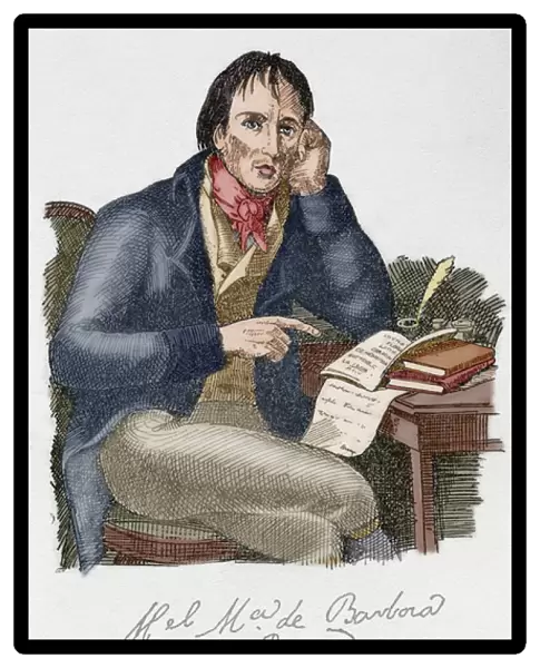 Manuel Maria Barbosa du Bocage (1771-1806). Portrait. Colore