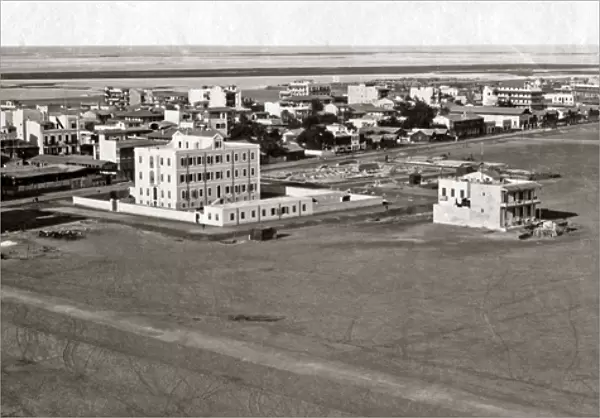 Waterfront view at Port Said, Egypt, circa 1890
