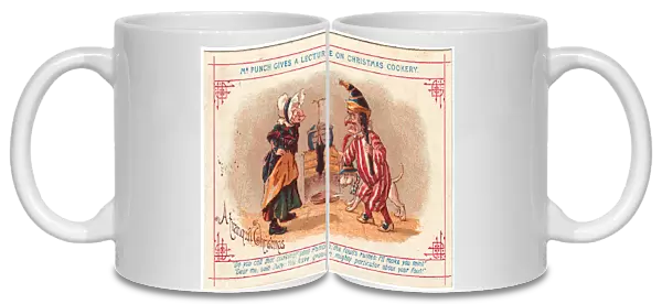 Mr Punch and Judy on a Christmas card