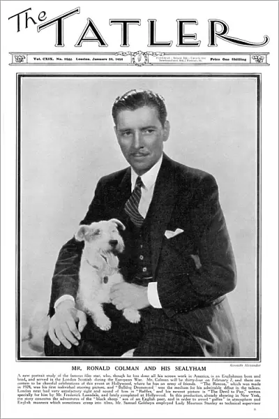 Tatler cover - Ronald Colman and his Sealyham Terrier