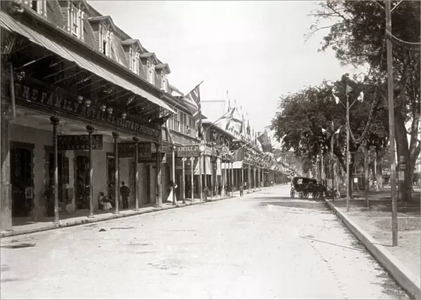 Street view, Port of Spain, Trinidad, West Indies, circa 190