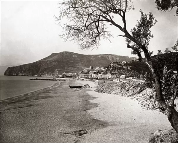 Finale Ligure beach, Gulf of Genoa, Italy, circa 1890