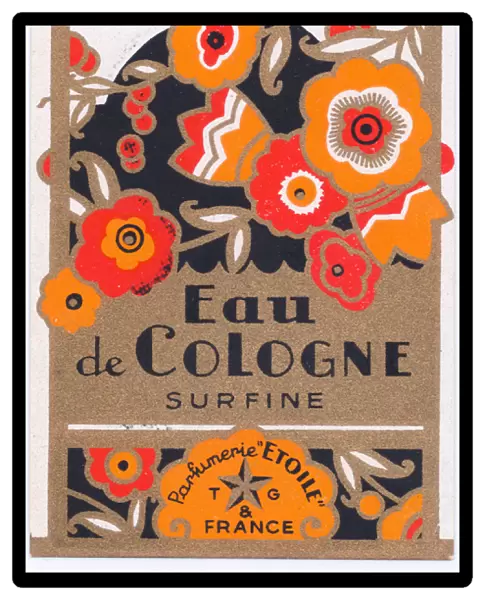 Perfume label, Eau de Cologne Surfine