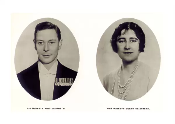 Portraits of King George VI and Queen Elizabeth