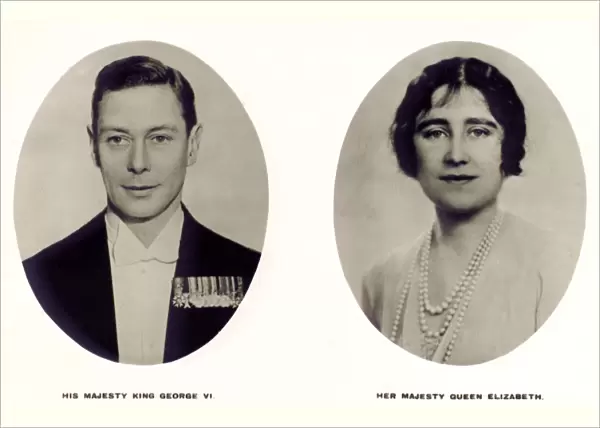 Portraits of King George VI and Queen Elizabeth