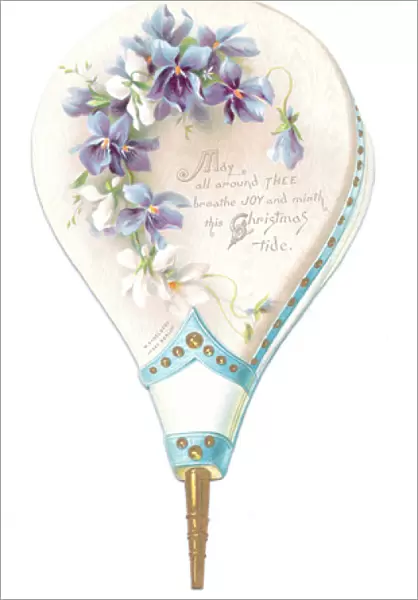 Christmas card in the shape of bellows