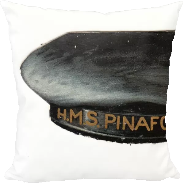 Greetings card in the shape of an HMS Pinafore cap
