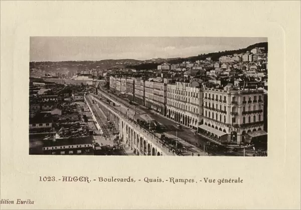 General view of Algiers- The dock and parade
