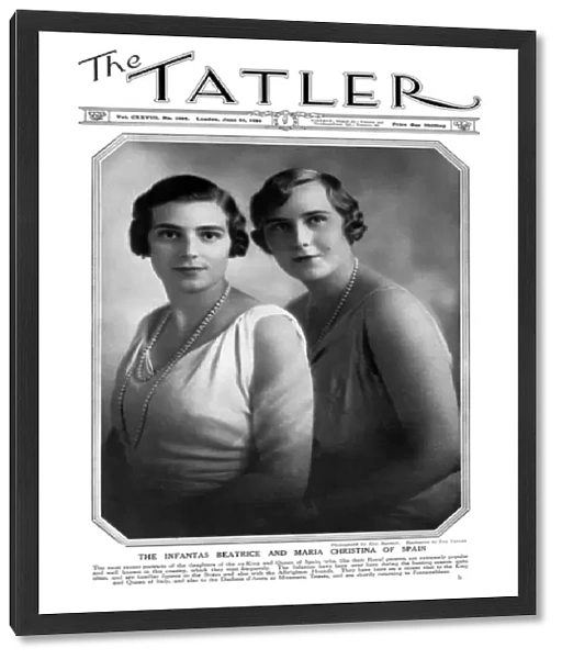 Tatler cover Infantas Beatrice and Maria Christina of Spain