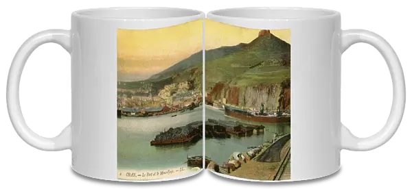 The Port of Oran and the Murdjajo Hill, Algeria