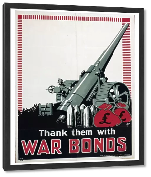 WW1 Poster, Thank them with War Bonds