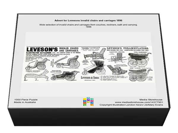 Advert for Levesons invalid chairs and carriages 1896